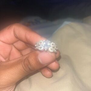 Size-9 Womens Moissanite Ring